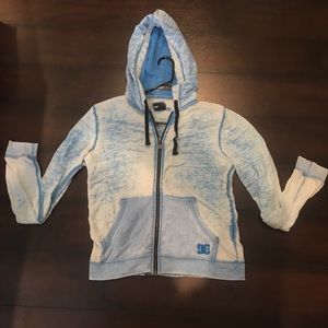DC Faded Blue Zip-up Hoodie